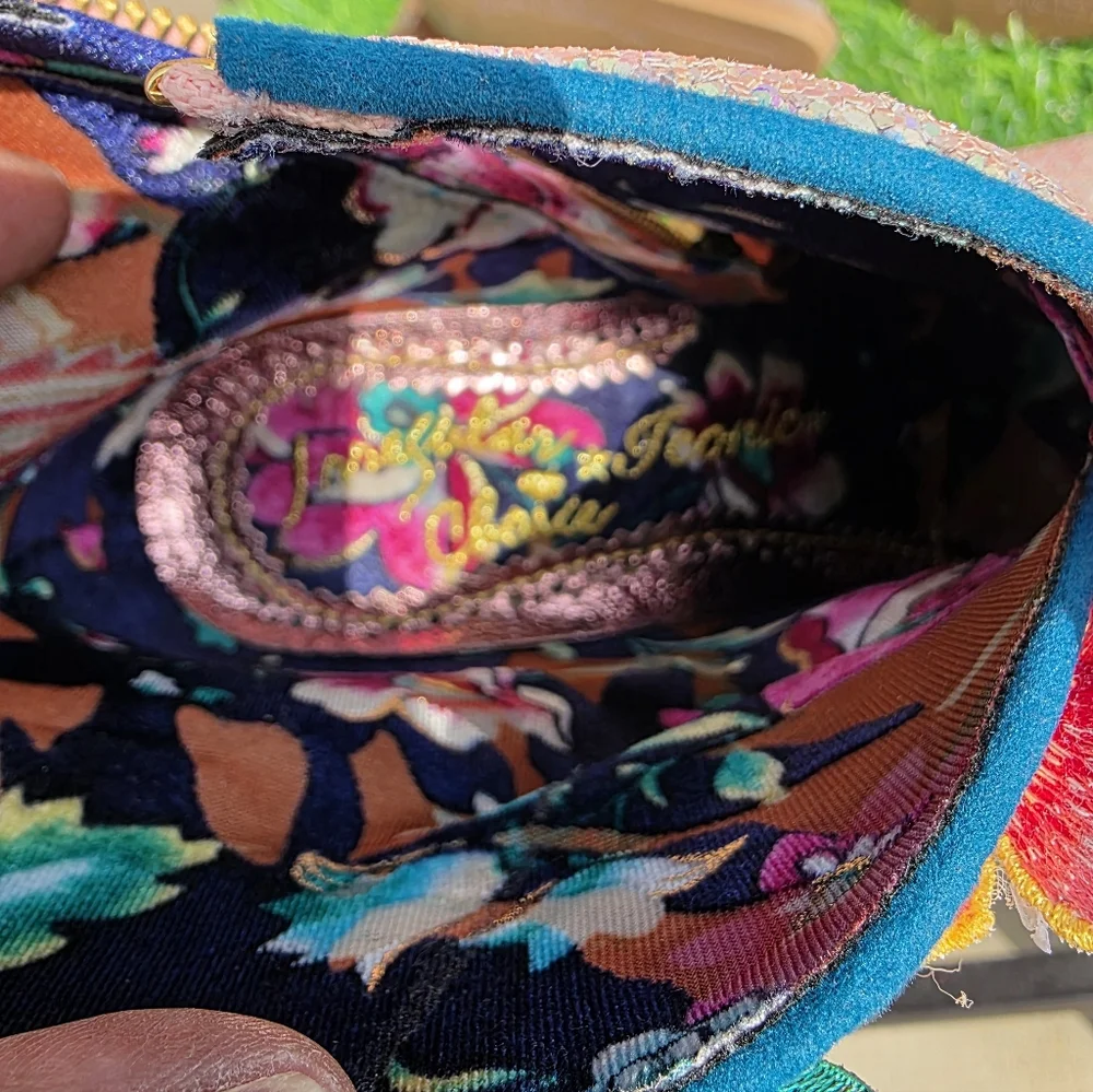 Irregular Choice Rows Garden Heel Ankle Boots Pink Multi-Color Glitter 11.5 - Picture 4 of 7